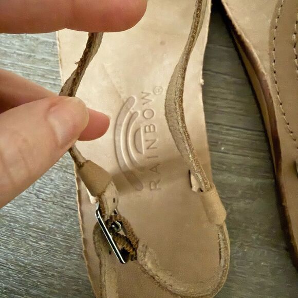 Rainbow T Street Braided Strap Sandal in Tan Leather Size S (5.5-6.5) - Picture 6 of 8